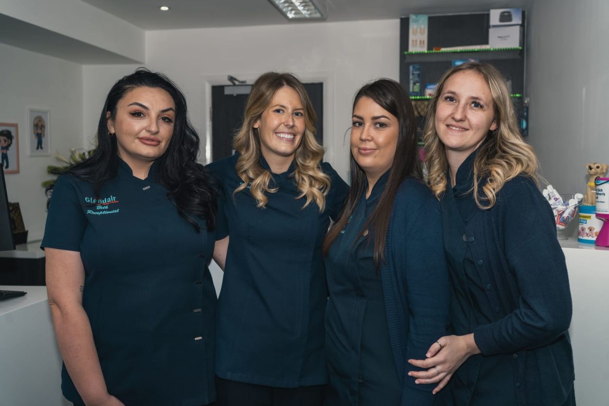 Glendair Dental team taking part in a community treasure hunt challenge